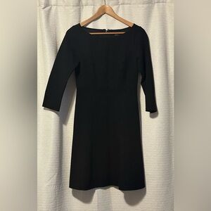 J. Crew Classic Black Long Sleeve Dress